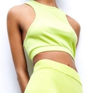 Zara Ribbed Halter Top